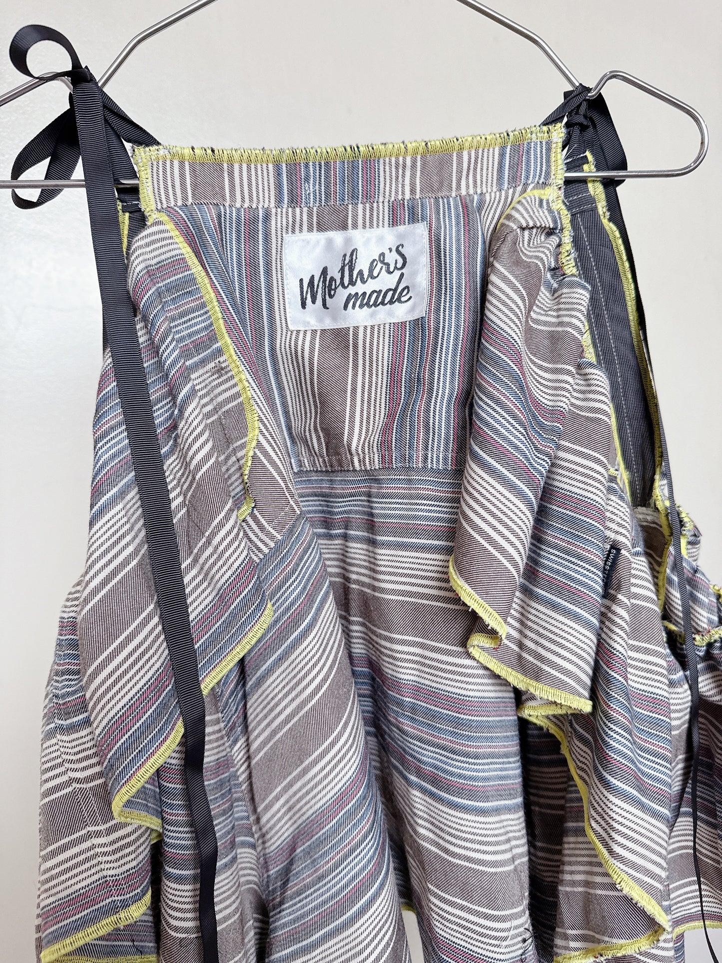 W505204 肩リボンフリンジフリル2wayシャツ