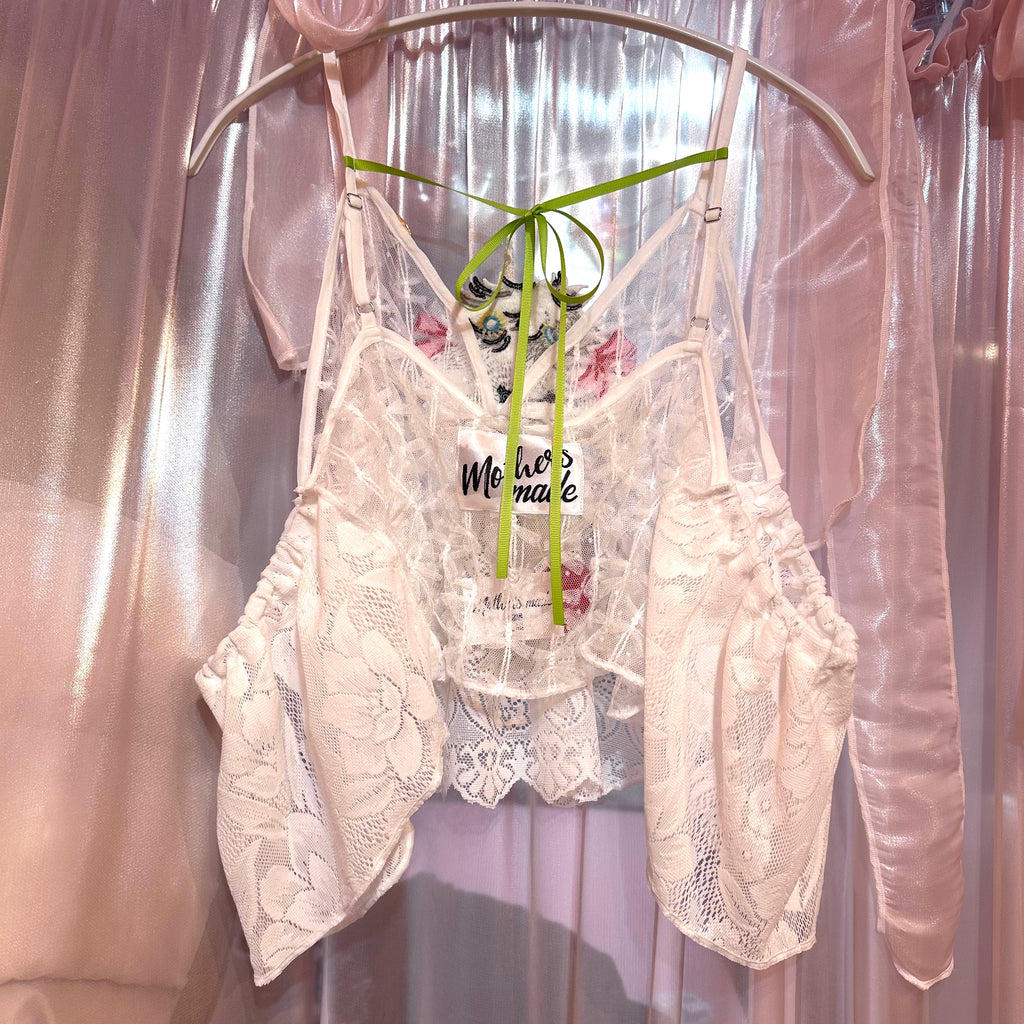 白いレースのワンちゃんキャミソール