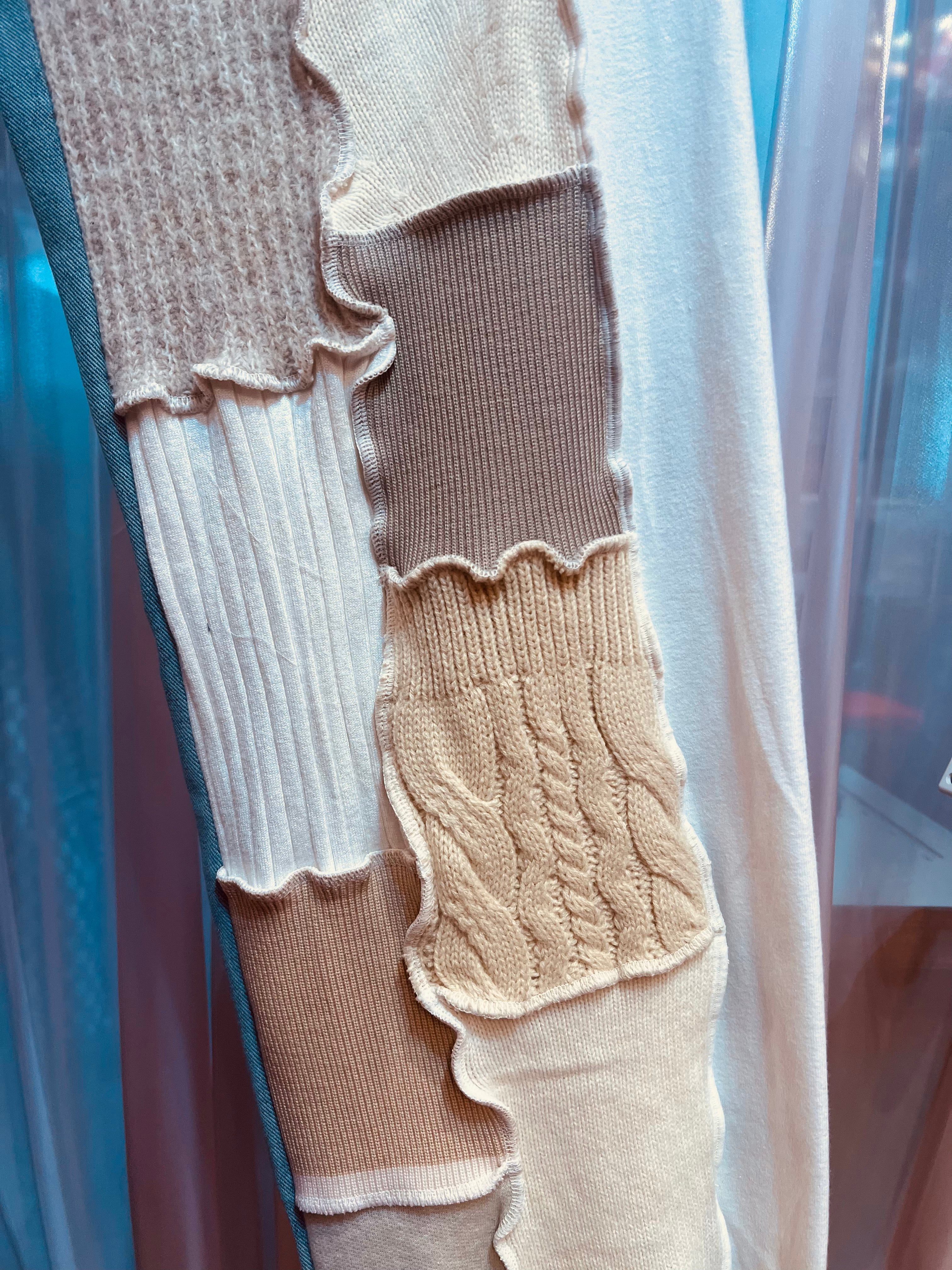 ニットパッチワークデニム (はいいる