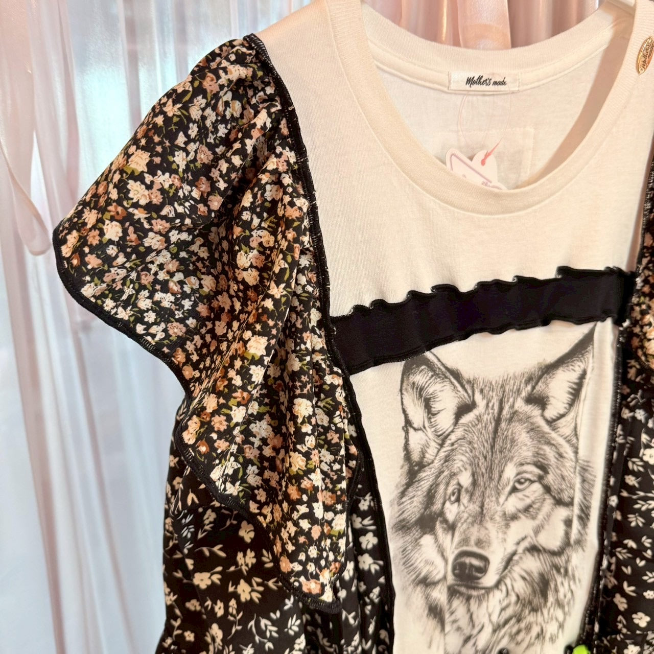 ウルフ花柄2-way OP