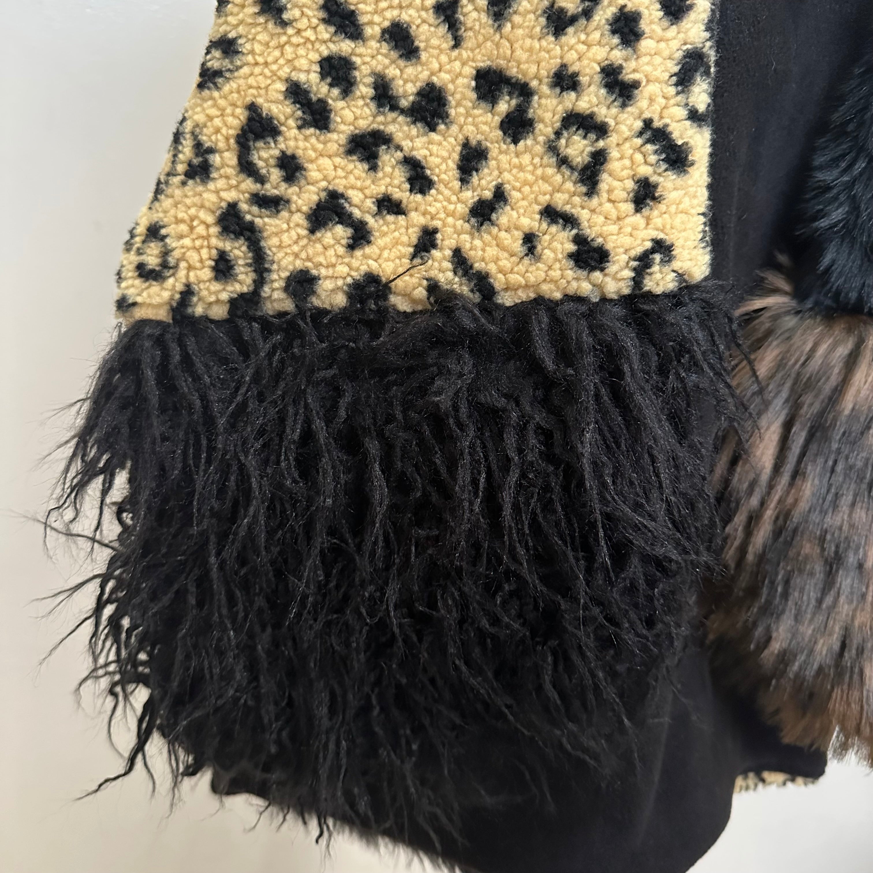 ファーパッチワークベスト