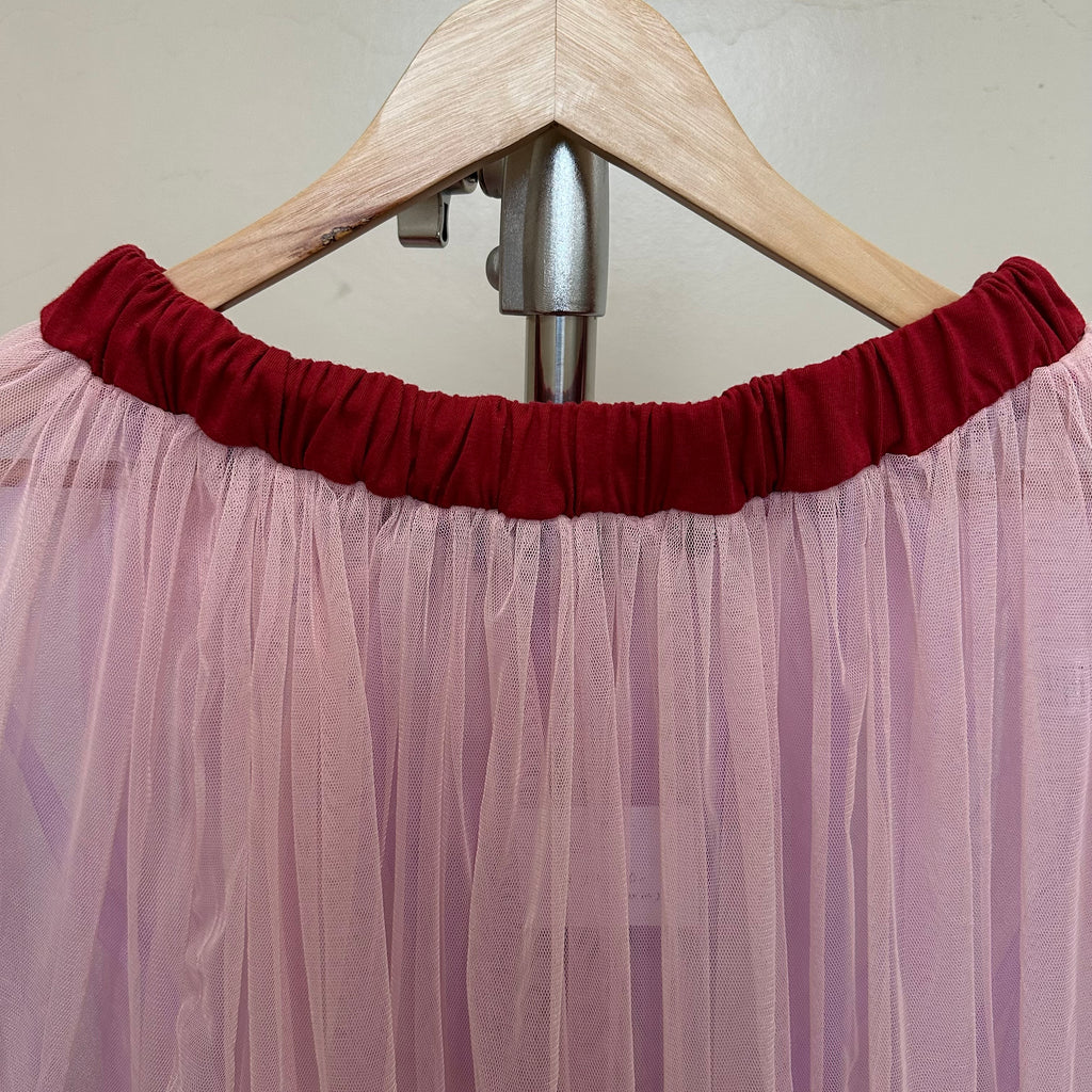 ピンク×パープルのチュールスカート