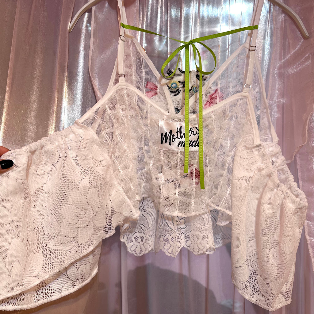 白いレースのワンちゃんキャミソール