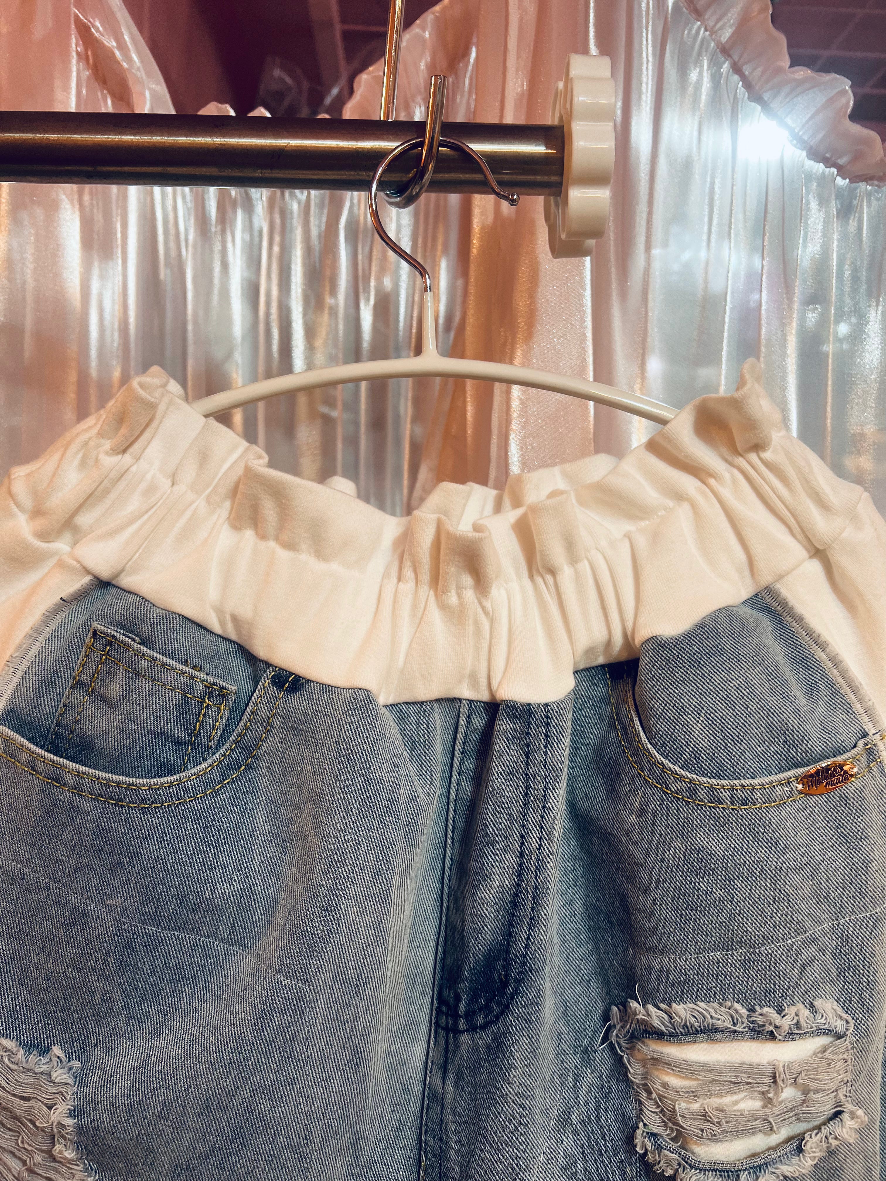 ニットパッチワークデニム (はいいる