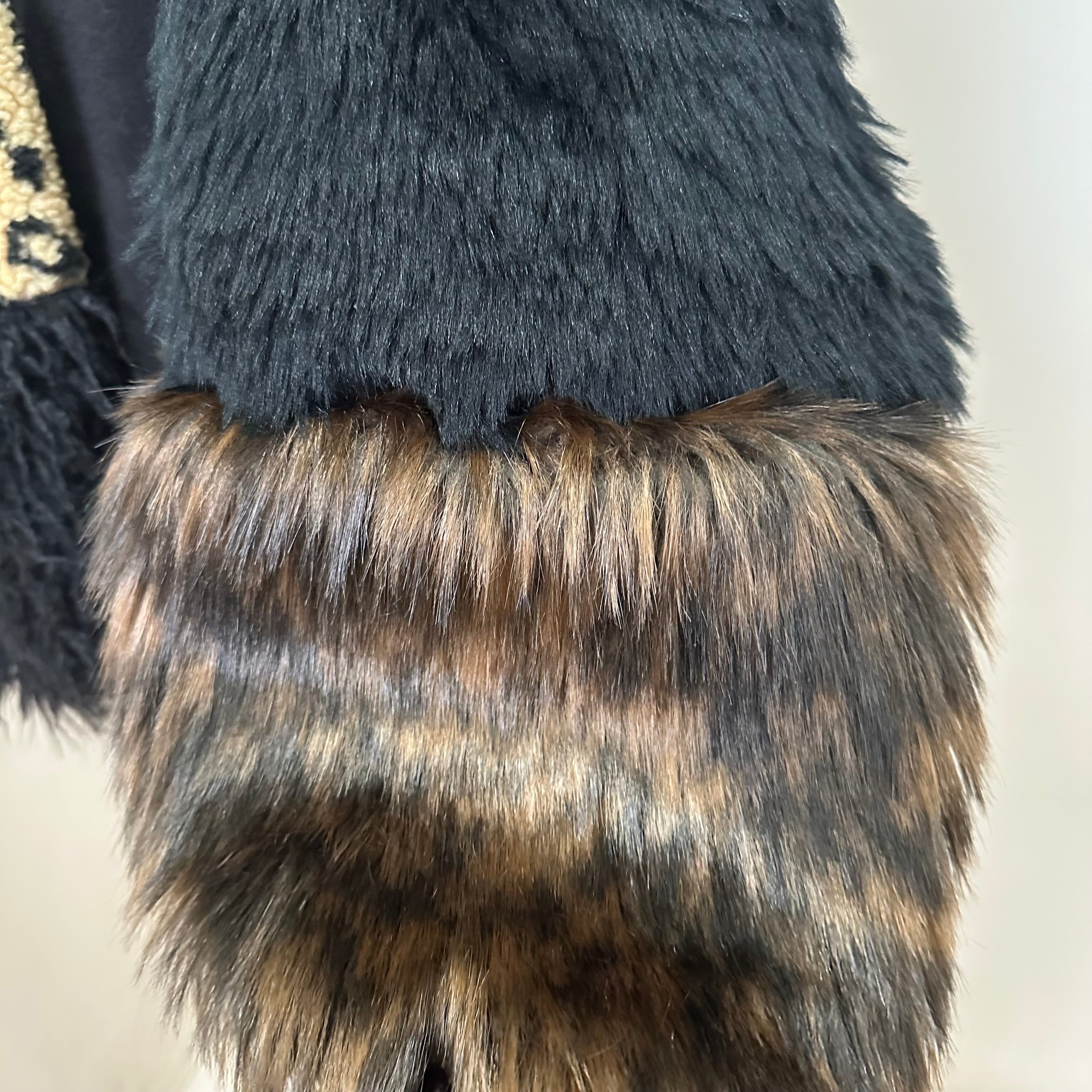 ファーパッチワークベスト