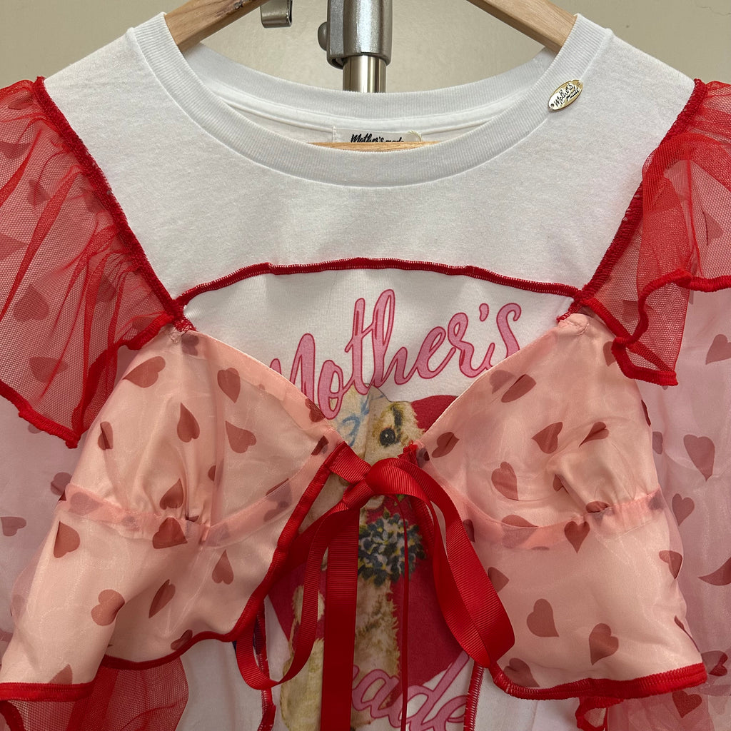 ワンちゃんハートリメイクトップス