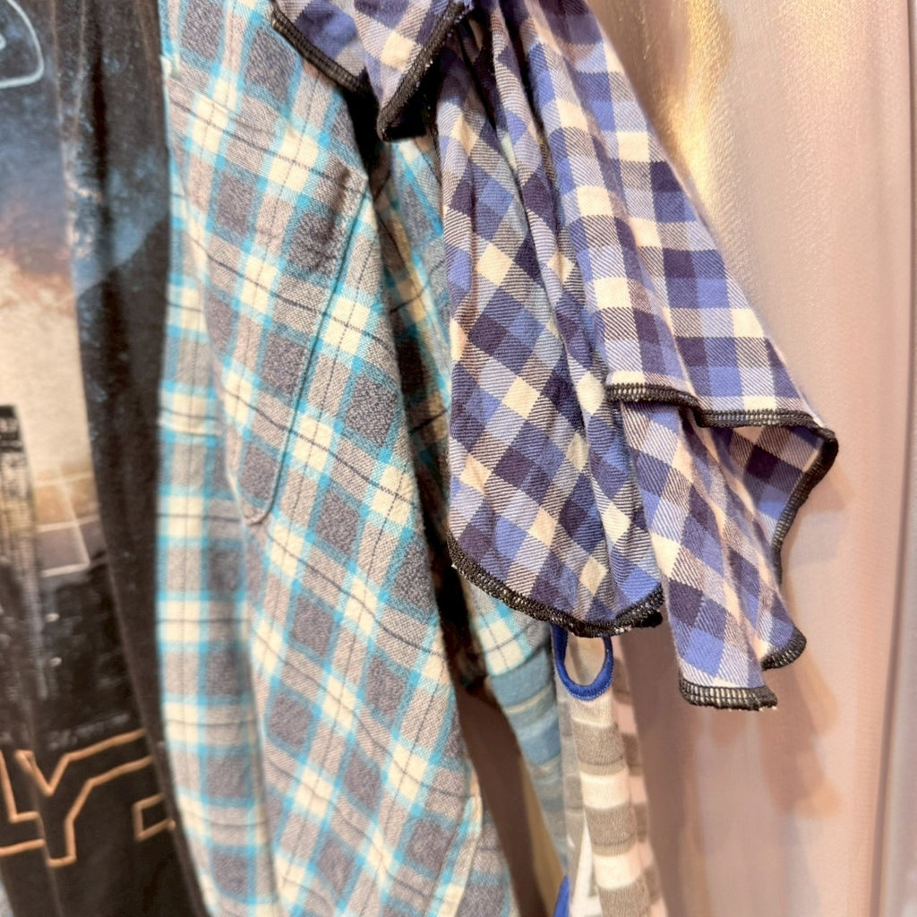 ブルーチェック2-wayトップス