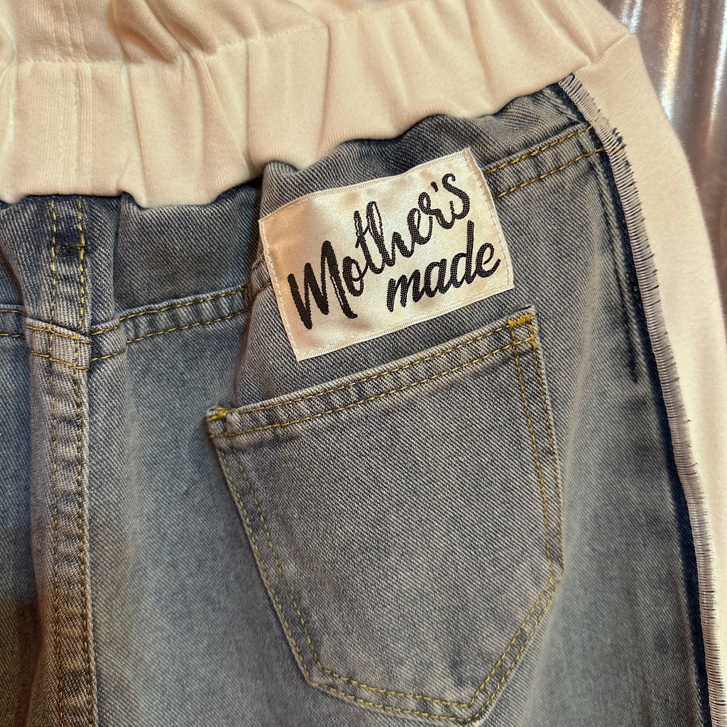 ニットパッチワークデニム