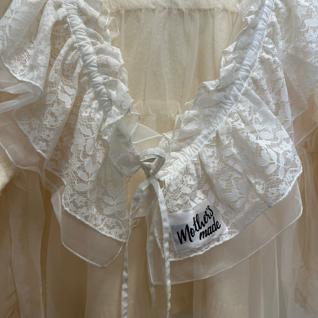 取り外し可能なレース付きチュールセーター