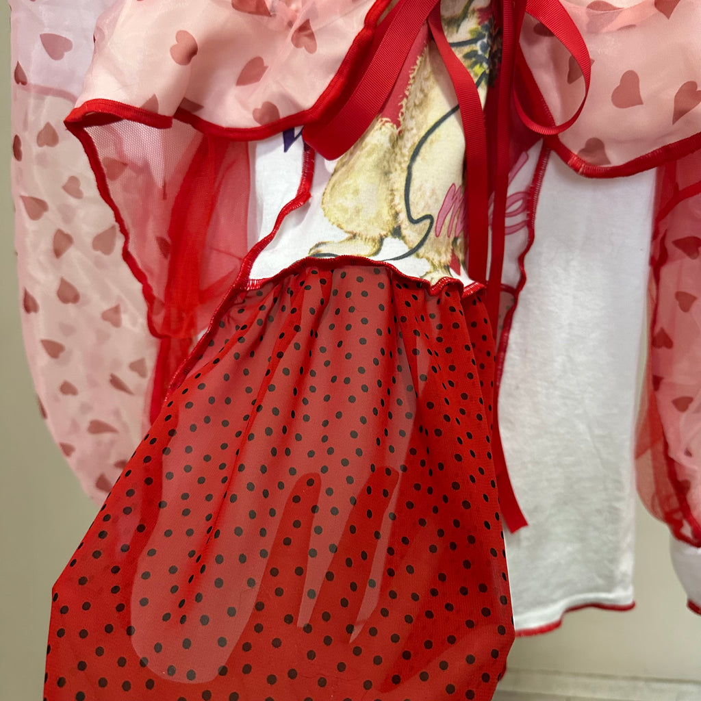 ワンちゃんハートリメイクトップス