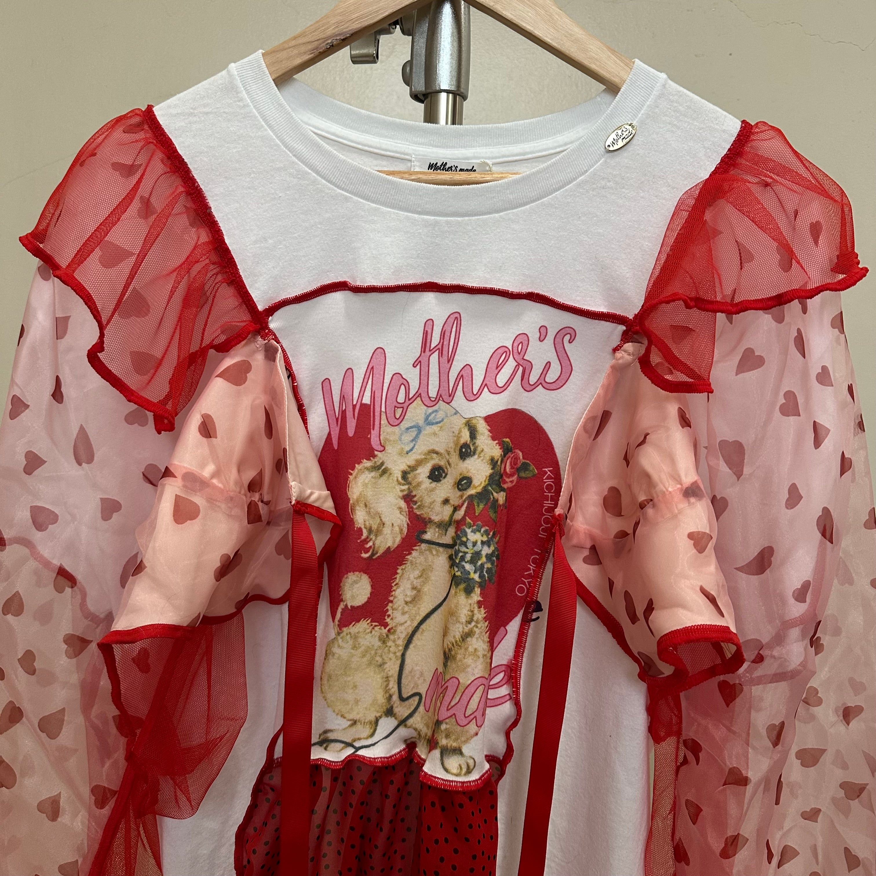 ワンちゃんハートリメイクトップス