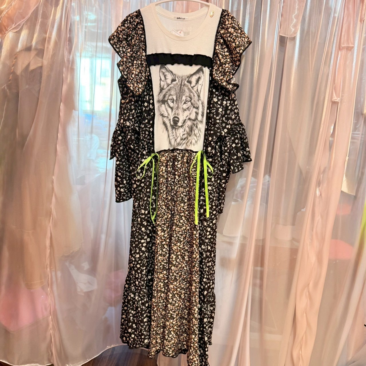 ウルフ花柄2-way OP