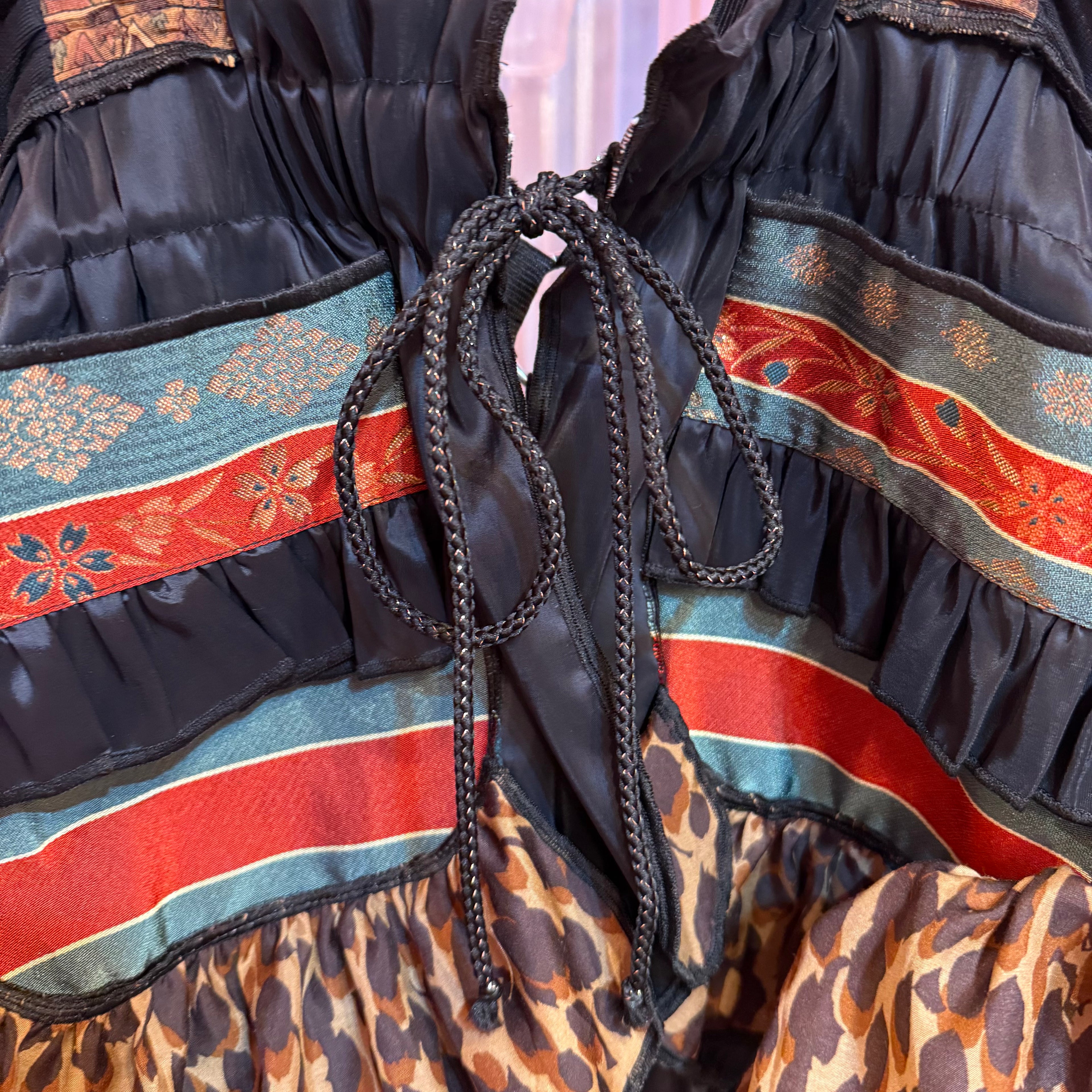 着物xヒョウ柄キャミソール