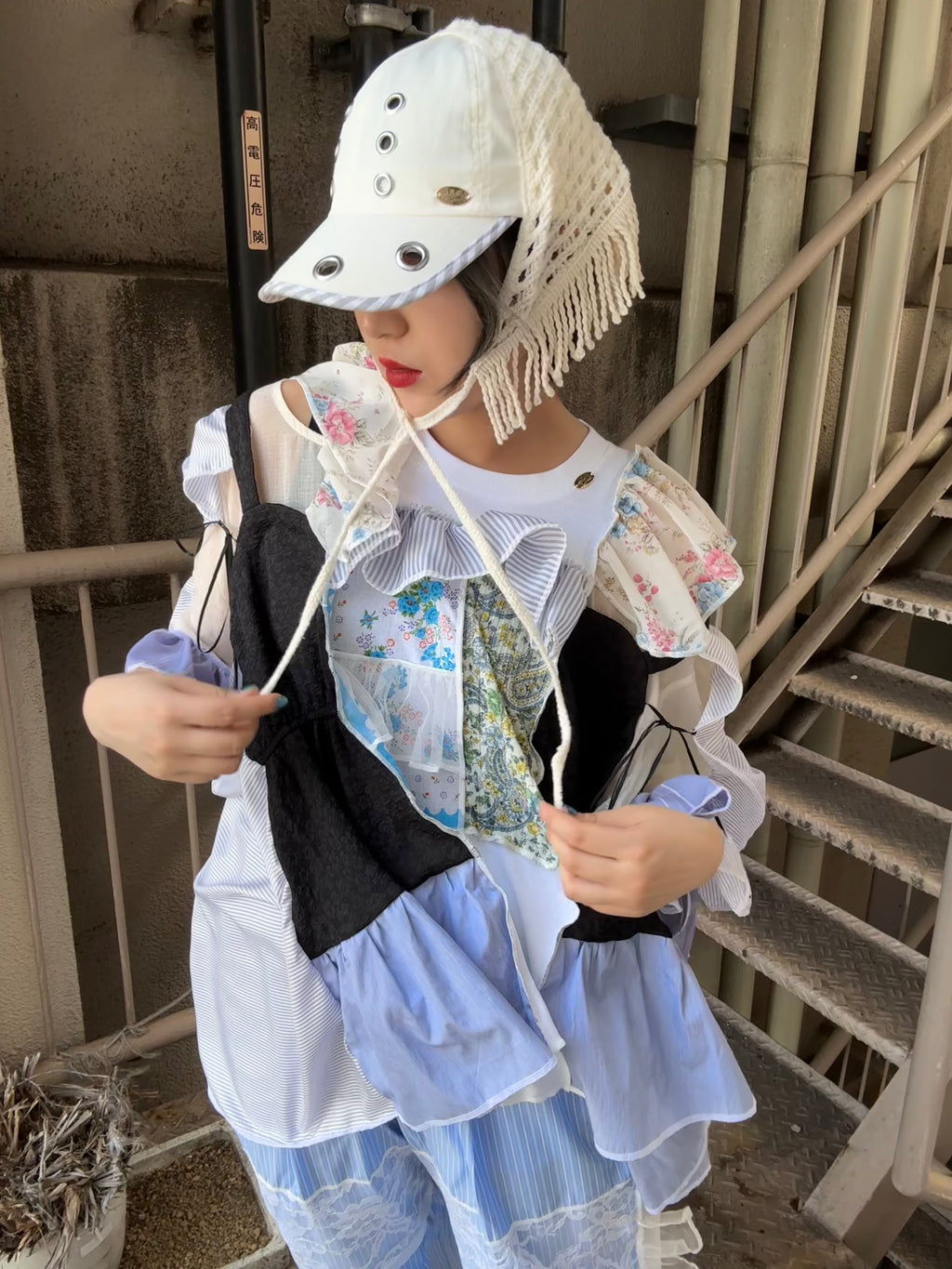 花柄キャミトップス