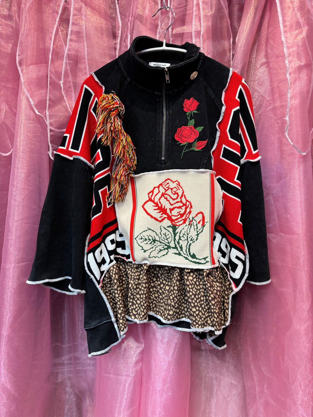 インスタライブ紹介商品・508203ハーフジップトップス(クロ)