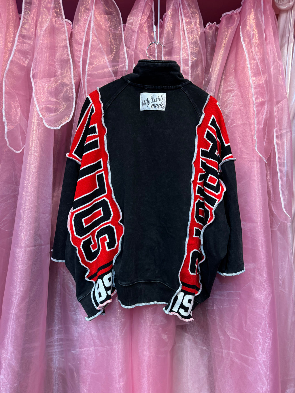 インスタライブ紹介商品・508203ハーフジップトップス(クロ)
