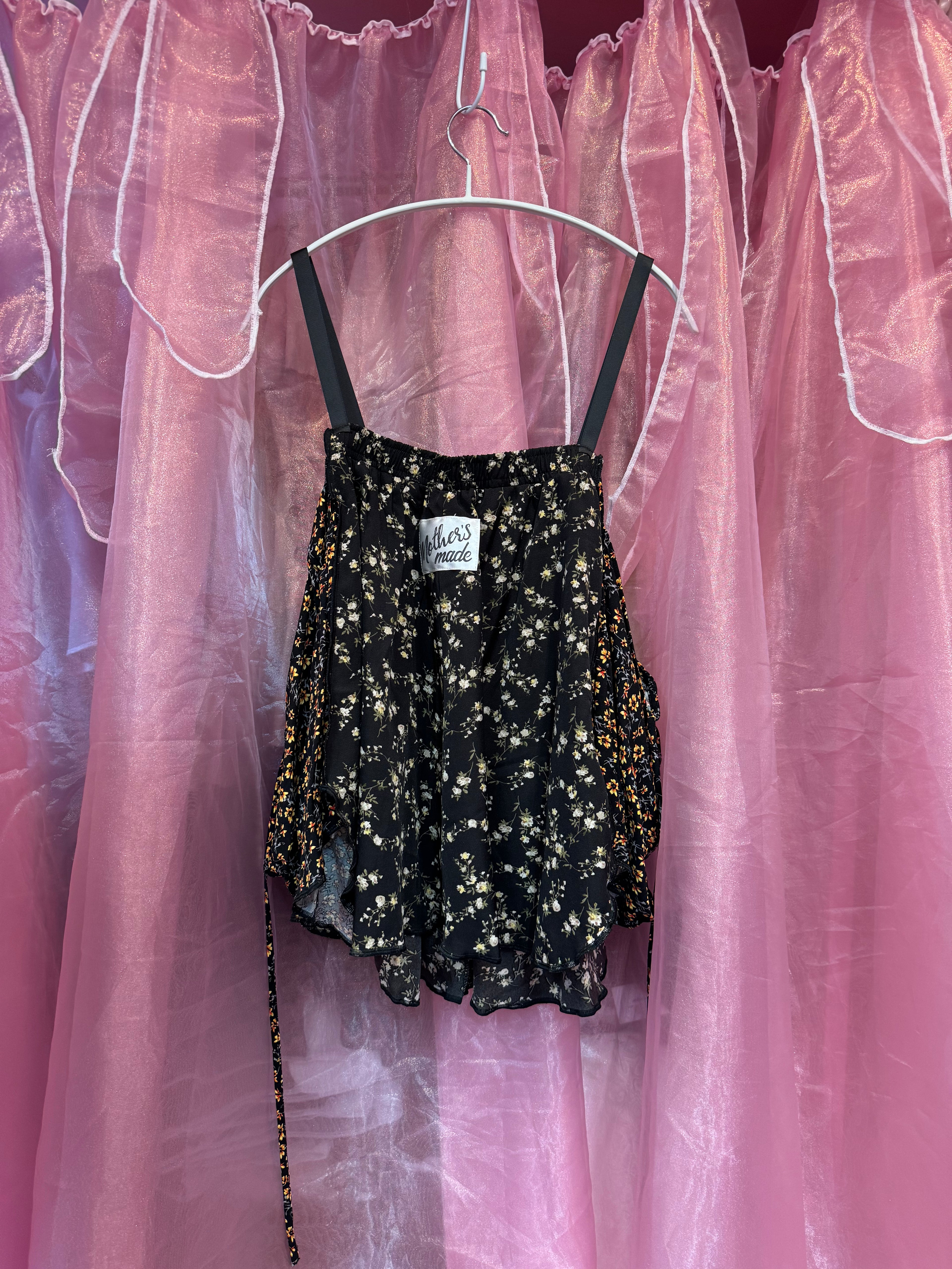 インスタライブ紹介商品・608301小花柄＆くまちゃんワッペンキャミ