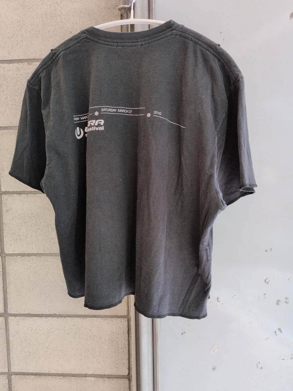 シフォン切替シンプル黒Tシャツ